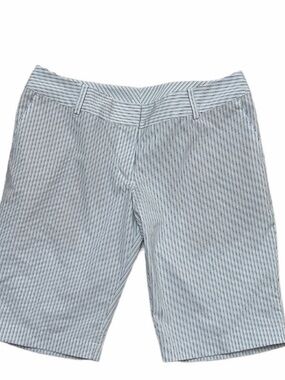 NWT Adidas Pinstripe Bermuda Shorts Climalite Women’s Golf /Pickleball/summer 10